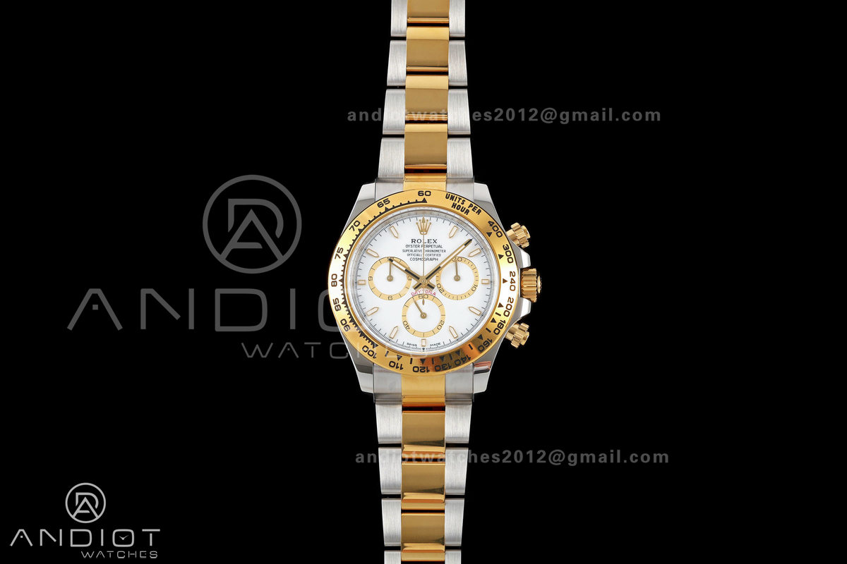 Daytona 126503 RWF 1:1 Best Edition White Dial on SS/YG Bracelet JH4131 Free Sprung